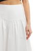 Kaiia Kaiia exclusive bubble hem maxi skirt in white - 4