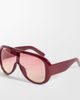 Kaiia Kaiia exclusive chunky aviator ombre lens sunglasses in burgundy-Multi - 1