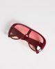 Kaiia Kaiia exclusive chunky aviator ombre lens sunglasses in burgundy-Multi - 2