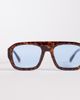 Kaiia Kaiia exclusive chunky blue lens aviator sunglasses in brown tort-Multi - 2