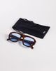 Kaiia Kaiia exclusive chunky blue lens aviator sunglasses in brown tort-Multi - 3