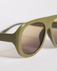 Kaiia Kaiia exclusive chunky tan lens aviator sunglasses in khaki-Multi - 2