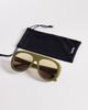 Kaiia Kaiia exclusive chunky tan lens aviator sunglasses in khaki-Multi - 3