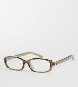Kaiia Kaiia exclusive clear lens glasses in olive-Green