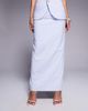 Kaiia Kaiia exclusive cotton rich linen look back split maxi skirt in dusty blue - part of a set - 2