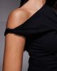 Kaiia Kaiia exclusive cotton rich stretch twist off shoulder top in black - part of a set - 3