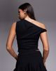 Kaiia Kaiia exclusive cotton rich stretch twist off shoulder top in black - part of a set - 4
