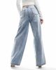 Kaiia Kaiia exclusive cotton rich wide leg jeans in light blue wash - 3