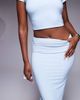 Kaiia Kaiia exclusive double layered slinky column maxi skirt in baby blue - part of a set - 2