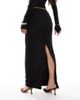 Kaiia Kaiia exclusive double layered slinky column maxi skirt in black - part of a set - 3
