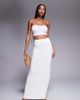 Kaiia Kaiia exclusive double layered slinky lace knot detail maxi skirt in ivory - part of a set-White - 1
