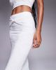 Kaiia Kaiia exclusive double layered slinky lace knot detail maxi skirt in ivory - part of a set-White - 3