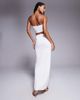 Kaiia Kaiia exclusive double layered slinky lace knot detail maxi skirt in ivory - part of a set-White - 4