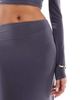 Kaiia Kaiia exclusive double layered slinky maxi column skirt in slate blue - part of a set - 2