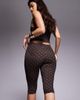 Kaiia Kaiia exclusive double layered slinky mesh high rise capri pants in blue and chocolate polka dot - part of a set-Multi - 2