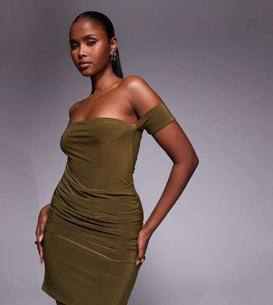 khaki green mini dress Kaiia dress_type_Sweet 16