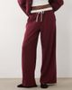 Kaiia Kaiia Exclusive double waistband wide leg tactical pants in burgundy - part of a set-Gold - 4