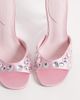 Kaiia Kaiia exclusive embellished satin heeled sandals in baby pink - 2