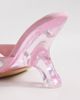Kaiia Kaiia exclusive embellished satin heeled sandals in baby pink - 3