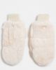 Kaiia Kaiia exclusive faux-fur mittens in cream-White - 1