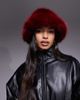 Kaiia Kaiia exclusive faux fur bucket hat in burgundy-Red - 1