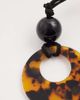 Kaiia Kaiia exclusive faux leather cord pendant necklace in brown tort - 3