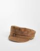 Kaiia Kaiia exclusive faux suede baker boy cap in light brown-White - 1