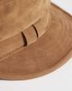 Kaiia Kaiia exclusive faux suede baker boy cap in light brown-White - 2