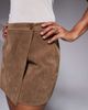 Kaiia Kaiia exclusive faux suede wrap detail mini skirt in tan - part of a set-Brown - 3