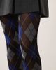 Kaiia Kaiia exclusive heritage plaid tights in blue and black-Multi - 2