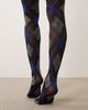 Kaiia Kaiia exclusive heritage plaid tights in blue and black-Multi - 3