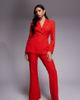 Kaiia Kaiia exclusive high rise tailored flare pants in red - part of a set - 1