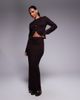 Kaiia Kaiia exclusive knit maxi skirt in chocolate - part of a set-Brown - 1