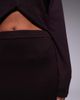 Kaiia Kaiia exclusive knit maxi skirt in chocolate - part of a set-Brown - 2
