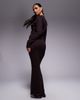 Kaiia Kaiia exclusive knit maxi skirt in chocolate - part of a set-Brown - 3