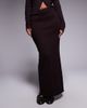 Kaiia Kaiia exclusive knit maxi skirt in chocolate - part of a set-Brown - 4