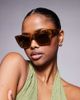 Kaiia Kaiia exclusive oversized cat eye sunglasses in brown tort-Multi - 1