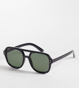 Kaiia Kaiia exclusive oversized chunky square sunglasses in black
