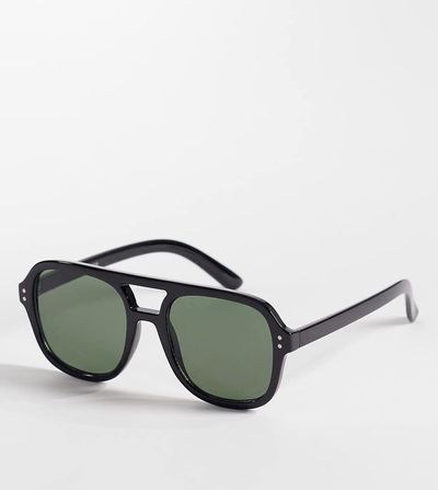 Kaiia Kaiia exclusive oversized chunky square sunglasses in black