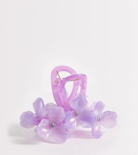 Kaiia Kaiia exclusive oversized flower claw clip in lilac-Purple