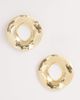 Kaiia Kaiia exclusive oversized hammered metal earrings in gold tone - 1