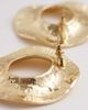 Kaiia Kaiia exclusive oversized hammered metal earrings in gold tone - 2