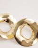 Kaiia Kaiia exclusive oversized hammered metal earrings in gold tone - 3