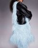 Kaiia Kaiia exclusive oversized shaggy faux fur cross body star bag in baby blue - 4