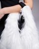Kaiia Kaiia exclusive oversized shaggy faux fur tote bag in white - 3