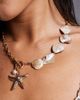 Kaiia Kaiia exclusive pearlescent shell chain starfish charm necklace in gold - 3