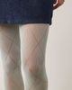 Kaiia Kaiia exclusive plaid pattern tights in light blue-Multi - 2