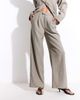 Kaiia Kaiia exclusive pleated front straight leg tailored pants in light brown stripes - part of a set - 2