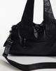 Kaiia Kaiia exclusive PU silver-tone hardware cargo pockets purse in black - 4