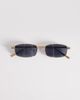 Kaiia Kaiia exclusive rectangular black lens sunglasses in gold and black-Multi - 3